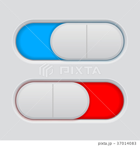 Blue and red toggle switch 37014083