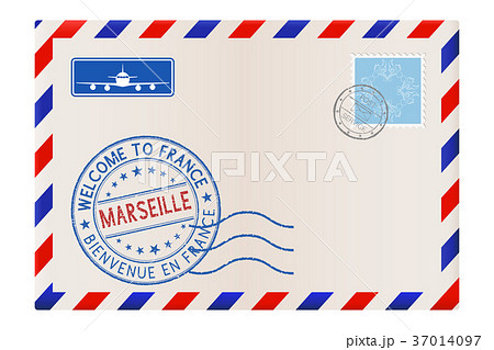 Touristic stamp Welcome to France, Marseille. On 37014097