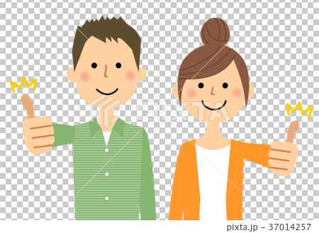 Young couple thumb up 37014257