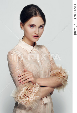 Advertising concept. Girl with smooth skin Advertising concept. Girl with smooth skin 37014283