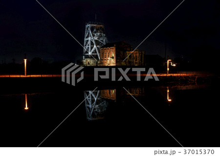 三池炭鉱万田坑跡 夜景 三池炭鉱万田坑跡 夜景 37015370