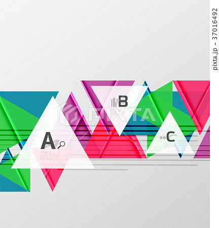 Triangles and geometric shapes abstract background 37016492