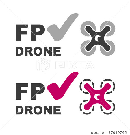 FPV drone check mark symbol vector 37019796