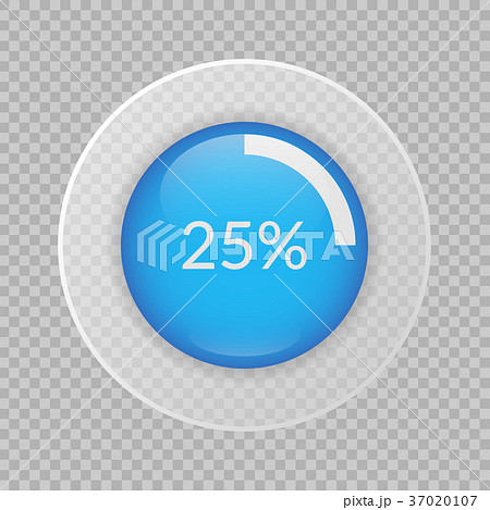 25 percent pie chart. Percentage vector 25 percent pie chart. Percentage vector 37020107