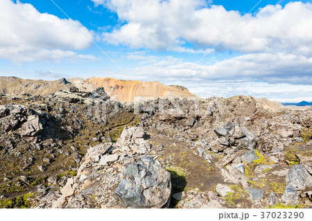 old stones at Laugahraun volcanic lava field 37023290