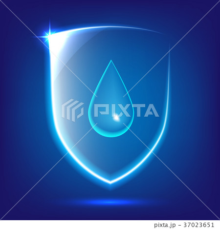 Blue glass shield 37023651