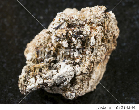 brown Astrophyllite crystals in Natrolite stone 37024344