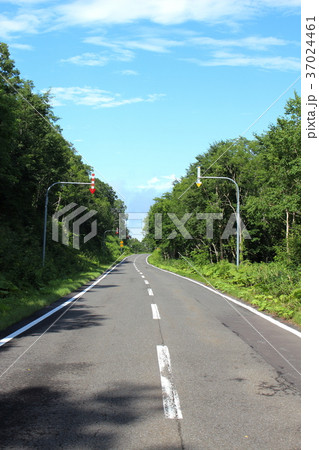 登別市の道道2号線の風景 登別市の道道2号線の風景 37024461