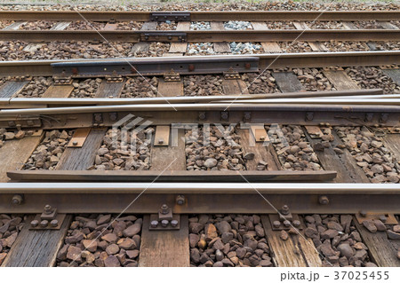 鉄道レール_切替ポイント 37025455