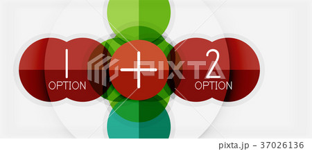 Paper geometric circle banner template 37026136