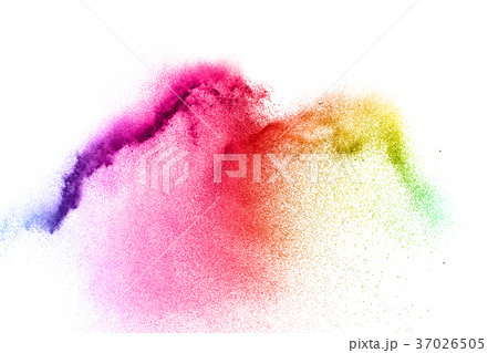 The explosion of color powder.  37026505