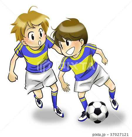サッカー 少年 子どものイラスト素材 37027121 Pixta