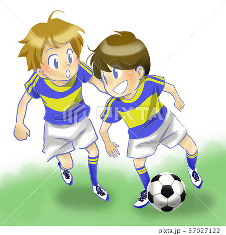 サッカー 少年 子どものイラスト素材