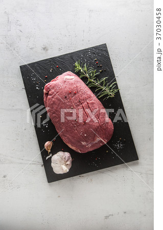 Flank steak with rosemary garlic salt and pepper. Flank steak with rosemary garlic salt and pepper. 37030458