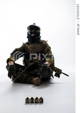 Orderly defender saving home during conflict 37030587