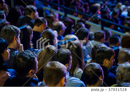 People attend business conference in congress hall People attend business conference in congress hall 37031528