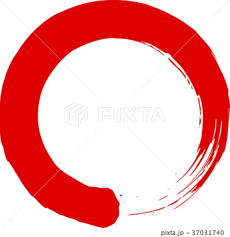 丸 円 赤のイラスト素材