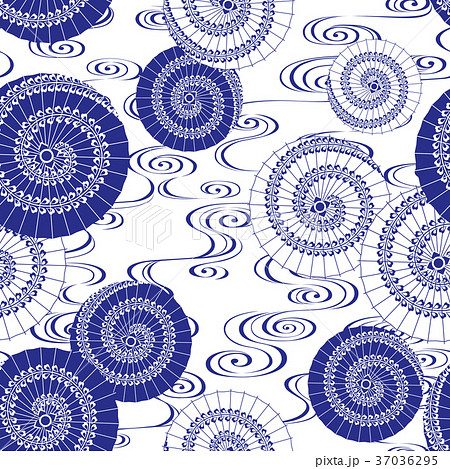 傘 唐傘 日本の伝統文様 傘 唐傘 日本の伝統文様 37036295