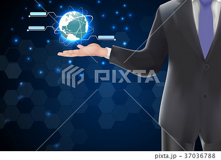 Businessman Holding Earth globe Businessman Holding Earth globe 37036788