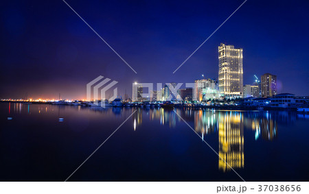 Night view of Manila Bay in Philippines Night view of Manila Bay in Philippines 37038656
