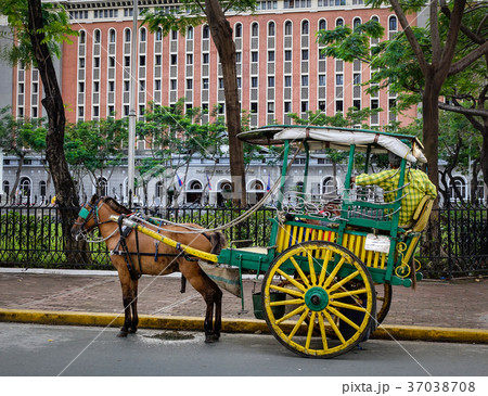 Horse cart in Intramuros, Manila, Philippines 37038708