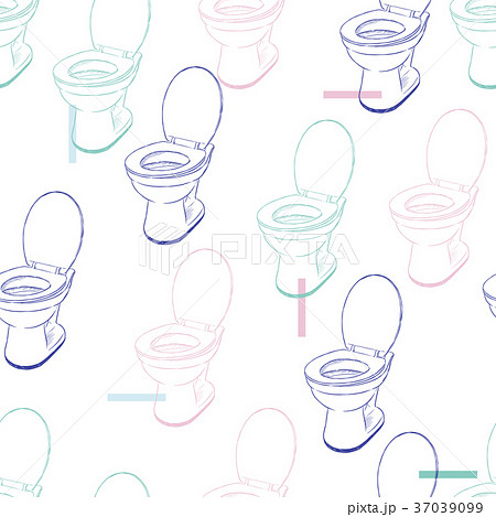 flush toilet ,seamless pattern vector. 37039099