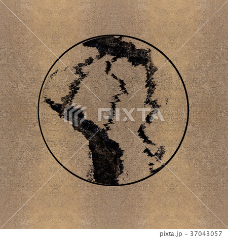 Cracked soil as Japan flag after the earthquake 37043057