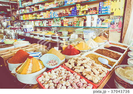 Selection of spices on a traditional market Selection of spices on a traditional market 37043736