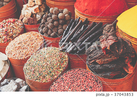 Selection of spices on a traditional market Selection of spices on a traditional market 37043853