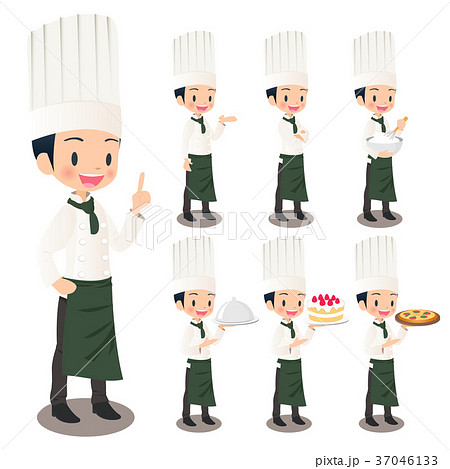 男性シェフのイラスト画像セット 37046133