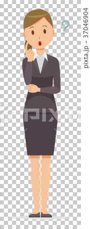 Business woman in a suit is thinking Business woman in a suit is thinking 37046904