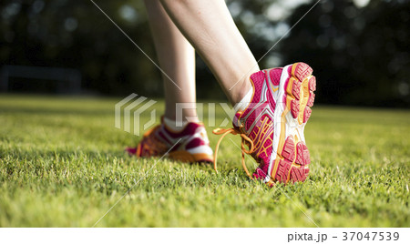 Close up of feet of a runner, training concept 37047539