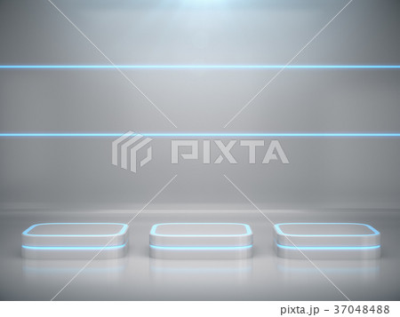 Product stand with light glow,Future background. 37048488