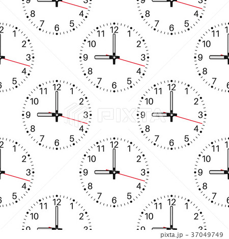Nine o'clock. Clockface isolated on white 37049749