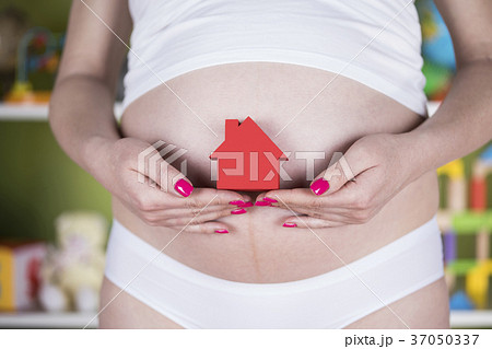 Lifestyle concept, Pregnant new home 37050337