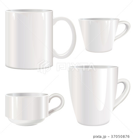 Cup set. Coffee break icon. Stylish tea mugs 37050876