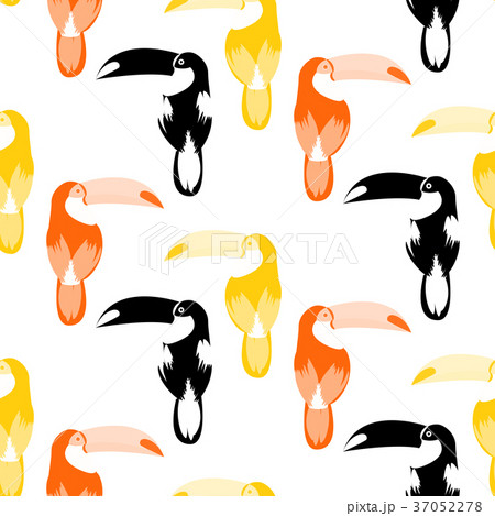 Toucan bird seamless vector pattern. 37052278