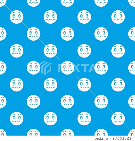 Suspicious emotpattern seamless blue 37053233