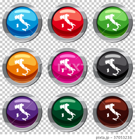 Map of Italy set 9 collection 37053238