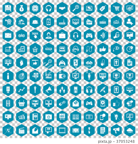 100 web and mobile icons sapphirine violet 37053248