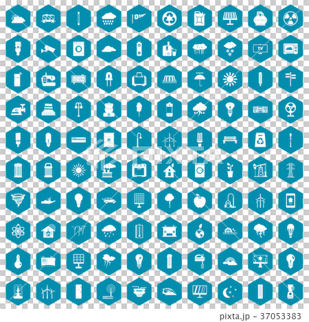 100 windmills icons sapphirine violet 37053383