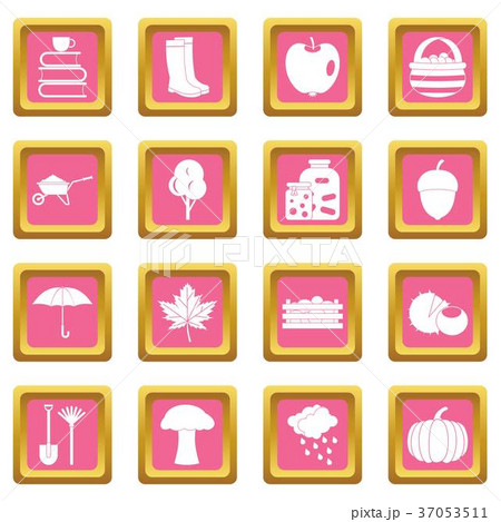 Autumn icons pink 37053511