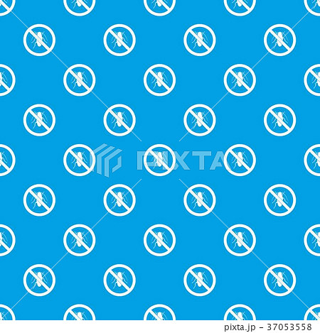 No cockroach sign pattern seamless blue No cockroach sign pattern seamless blue 37053558