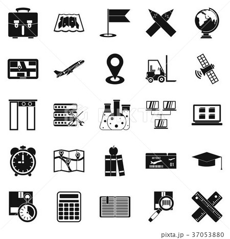 World globalization icons set, simple style 37053880