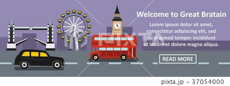 Welcome to great britain banner horizontal concept Welcome to great britain banner horizontal concept 37054000