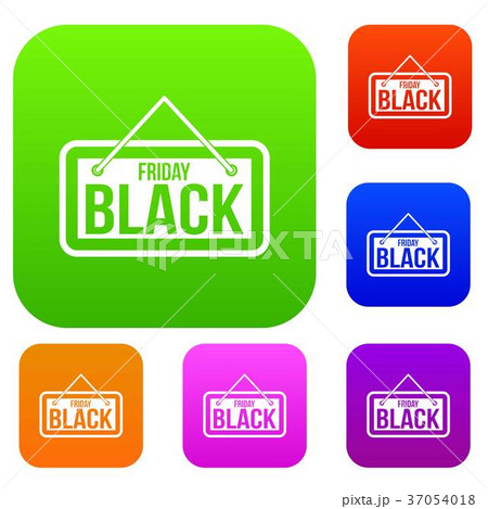 Black Friday signboard set collection 37054018