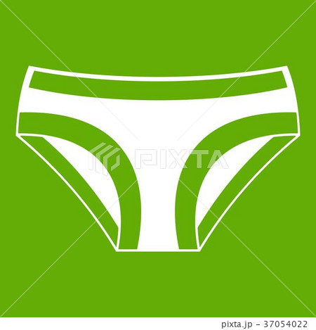 Female underwear icon green 37054022
