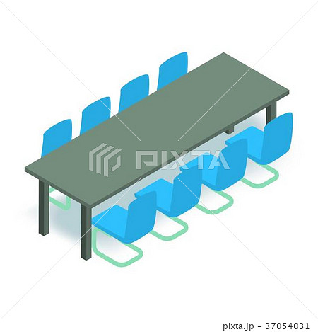 Meeting table icon isometric 3d style 37054031