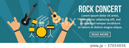 Rock concert banner horizontal concept 37054056