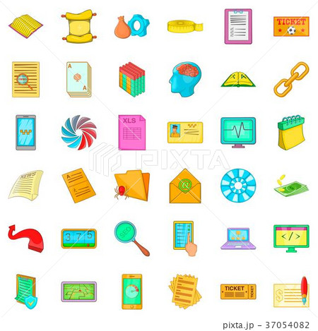 Conversation icons set, cartoon style Conversation icons set, cartoon style 37054082